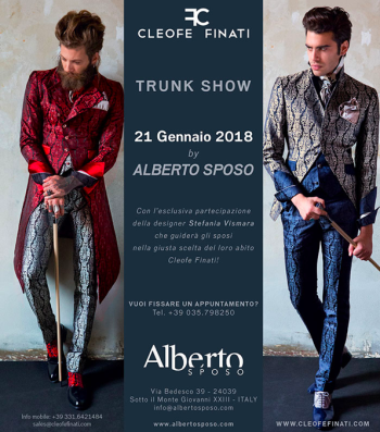 Trunk show Cleofe Finati presso Alberto Sposo il 21 Gennaio