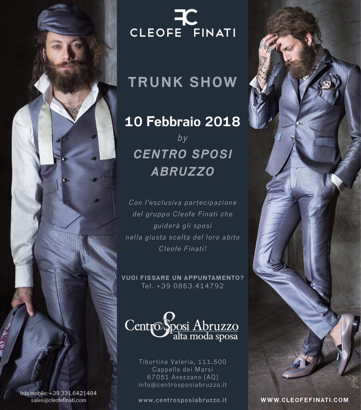 Trunk Show Cleofe Finati presso Centro Sposi Abruzzo