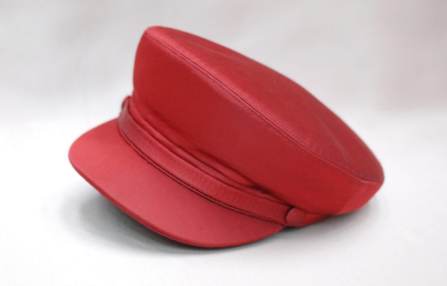 Cappello litis rosso abito da uomo glamour rosso made in Italy 100% by Cleofe Finati