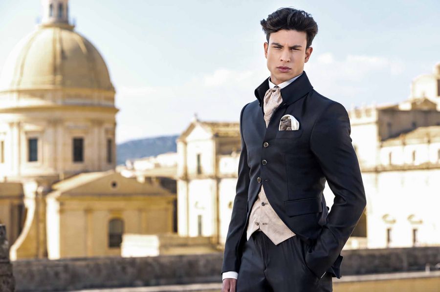 Abito da sposo fashion grigio made in Italy 100% by Cleofe Finati