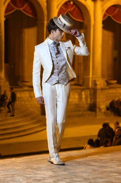 Abito da sposo fashion panna made in Italy 100% by Cleofe Finati