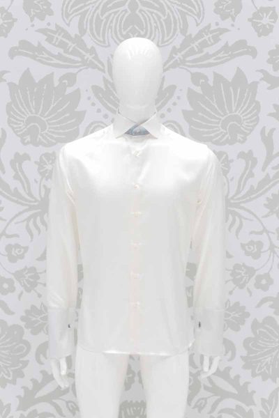 Camicia panna abito da sposo fashion grigio nuvola made in Italy 100% by Cleofe Finati