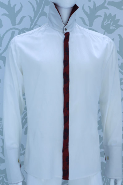 Camicia panna abito da sposo linea marsina Limited Edition blu made in Italy 100% by Cleofe Finati