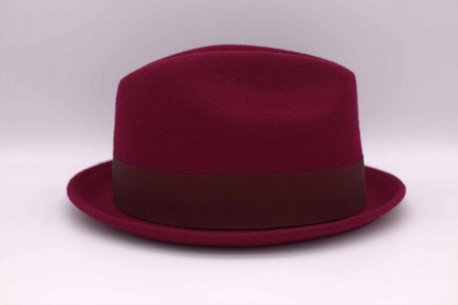 Men's blues hat fashion wedding suit burgundy 100% made in Italy                                by Cleofe Finati