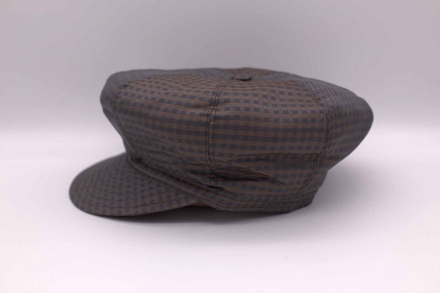 Donegal hat glamour men's suit anthracite grey and ochre 100% made in Italy by Cleofe Finati