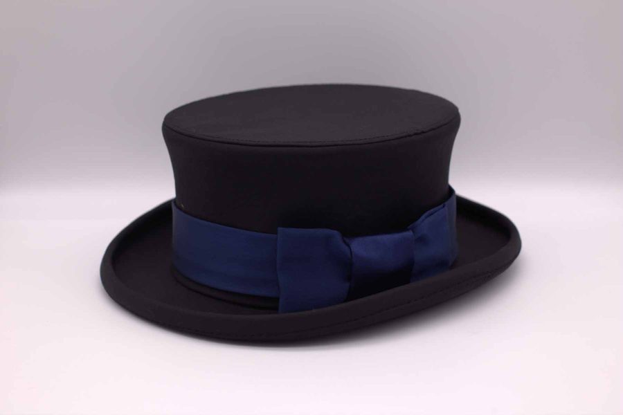 Man demi top hat fashion wedding suit lightning blue 100% made in Italy by Cleofe Finati