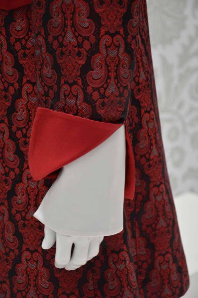 Giacca abito da uomo glamour nero rosso rubino ecru made in Italy 100% by Cleofe Finati