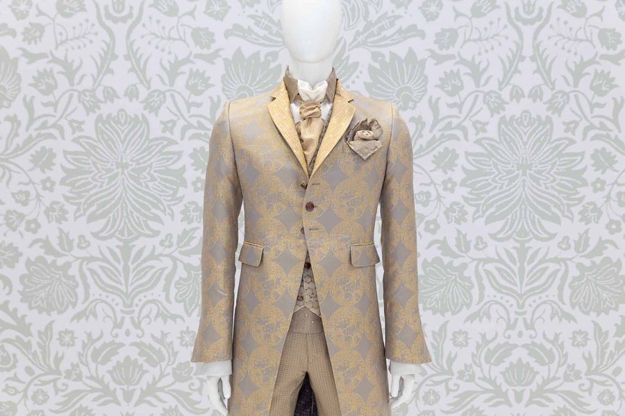 Giacca abito da uomo glamour oro made in Italy 100% by Cleofe Finati