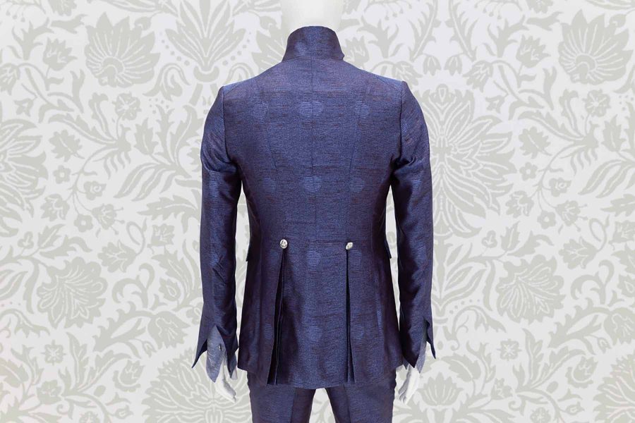 Glamorous cobalt blue men's suit jacket 100% made in Italy by Cleofe Finati