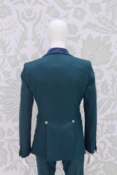 Sky blue fashion wedding suit jacket 100% made in Italy by Cleofe Finati