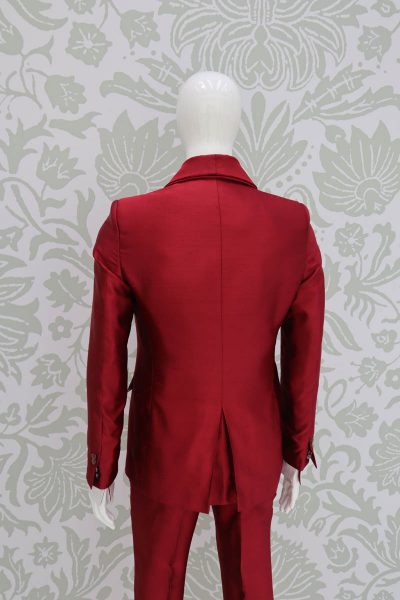 Giacca abito da uomo glamour lusso rosso made in Italy 100% by Cleofe Finati