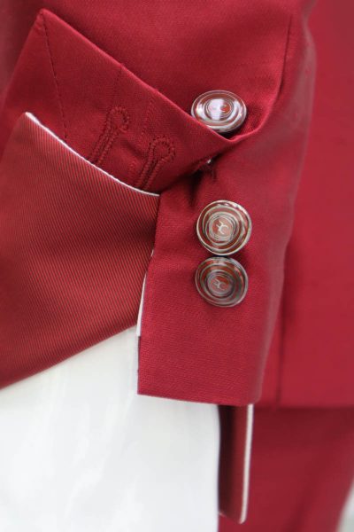 Giacca abito da uomo glamour lusso rosso made in Italy 100% by Cleofe Finati