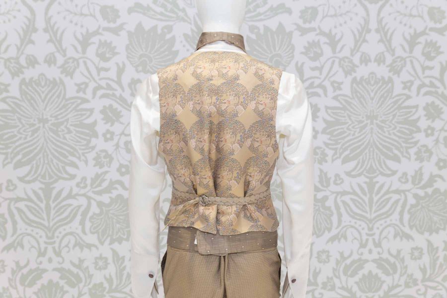 Waistcoat vest glamour men's suit gold 100% made in Italy by Cleofe Finati