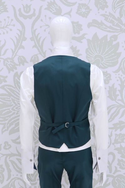 Waistcoat vest light blue golden fashion wedding suit sky blue 100% made in Italy by Cleofe Finati