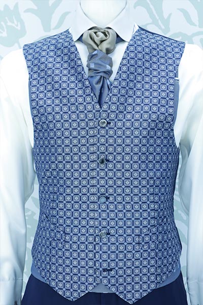 Waistcoat vest night blue fashion wedding suit navy blue 100% made in Italy by Cleofe Finati