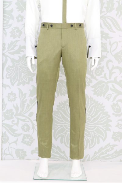 Pantalone abito da sposo fashion nero made in Italy 100% by Cleofe Finati