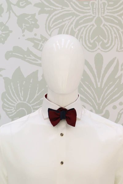 Gold white pointed bow-tie glamour men’s suit 100% made in Italy by Cleofe Finati