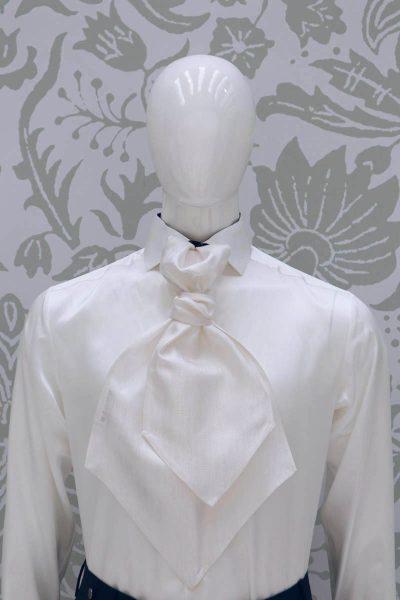 Plastron bianco abito da sposo fashion verde blu made in Italy 100% by Cleofe Finati