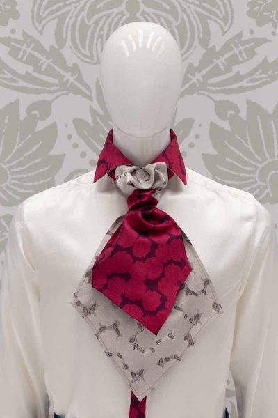 Cintura fascia in tessuto bordeaux abito da uomo glamour vinaccia bordeaux turchese made in Italy 100% by Cleofe Finati