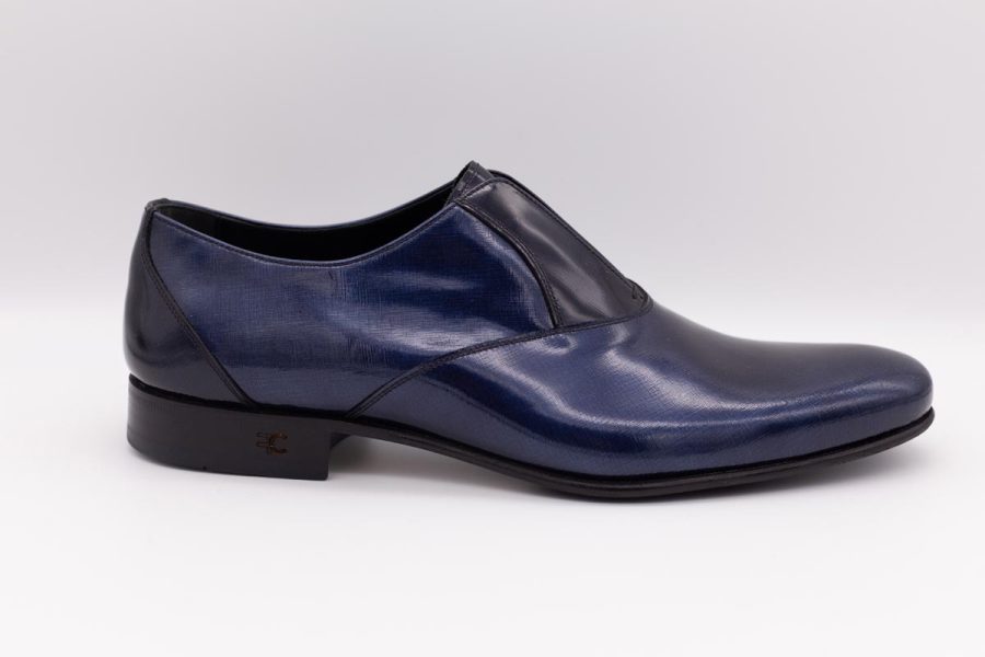 Scarpe pantofole blu navy abito da sposo fashion azzurro cielo made in Italy 100% by Cleofe Finati