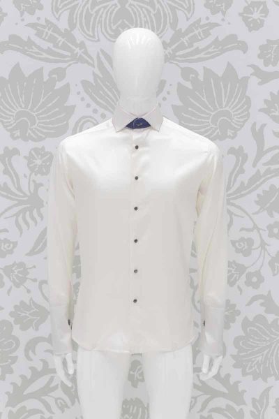 Camicia panna abito da uomo glamour grigio verde blu made in Italy 100% by Cleofe Finati