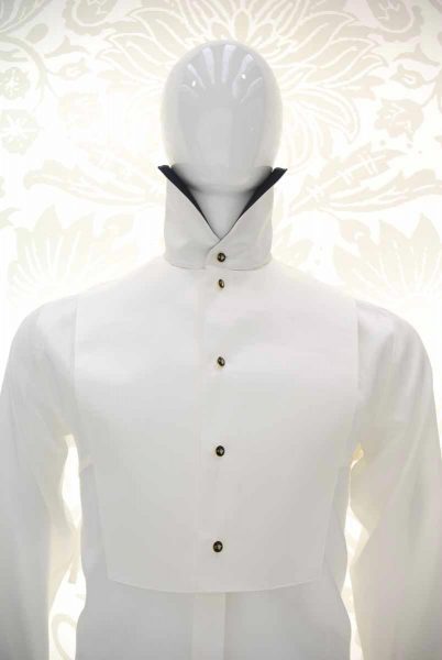 Cream shirt glamour men's suit silver white and black 100% made in Italy by Cleofe Finati