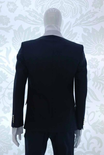 Tuxedo jacket glamour men’s suit black and silver white 100% made in Italy by Cleofe Finati