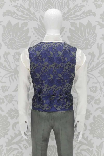 Waistcoat vest glamour men's suit grey green blue 100% made in Italy by Cleofe Finati