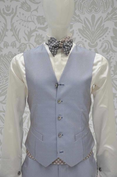 Waistcoat vest glamour men's suit white and sand 100% made in Italy by Cleofe Finati