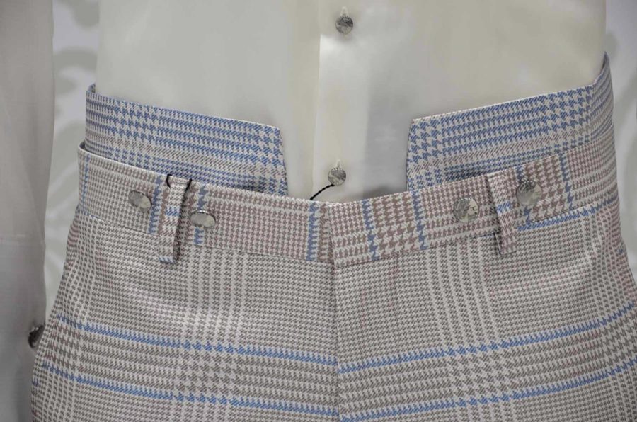 Trousers glamour men's suit light blue sand 100% made in Italy by Cleofe Finati