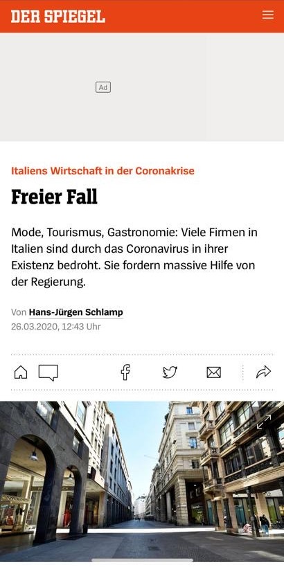 ECONOMIA E CORONAVIRUS in Italia Der Spiegel intervista la GM di Cleofe Finati