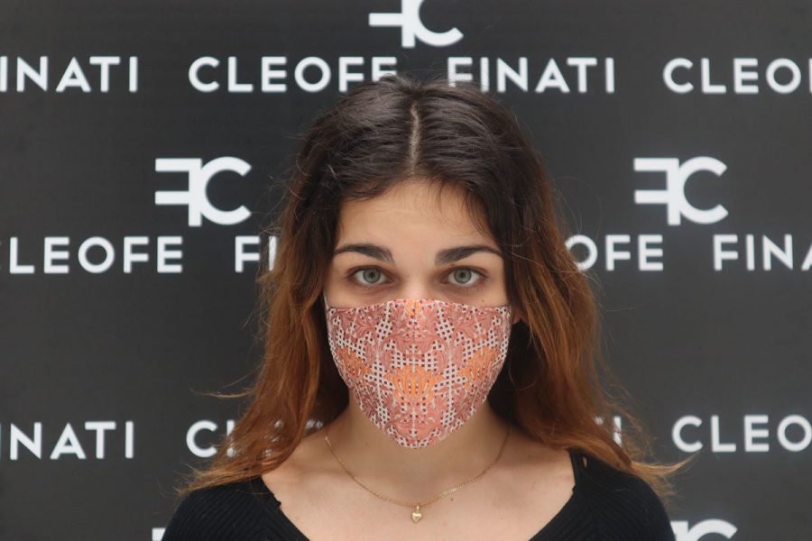 Genista silk mask by Cleofe Finati