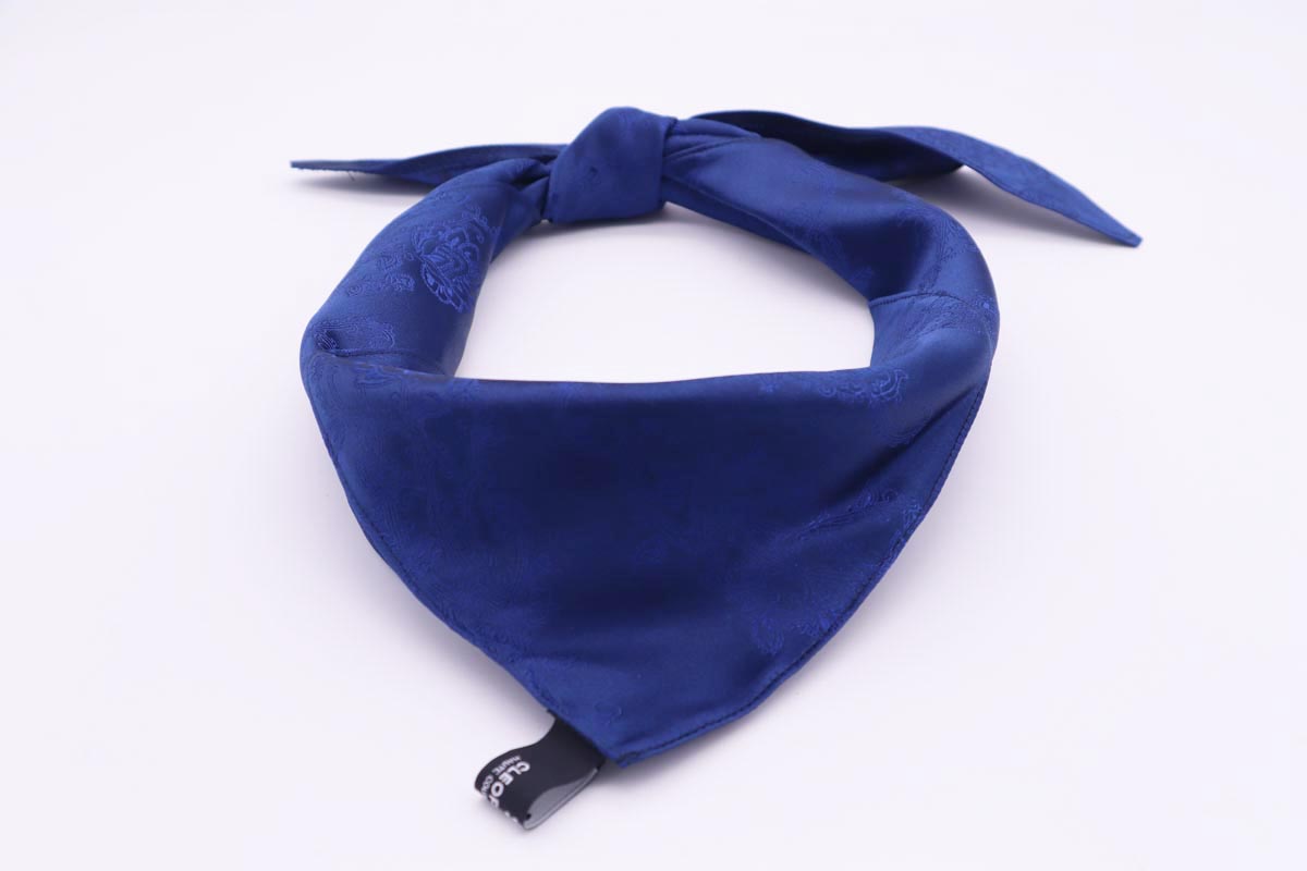 Bandana per capelli uomo donna blu in seta glamour Fiordaliso
