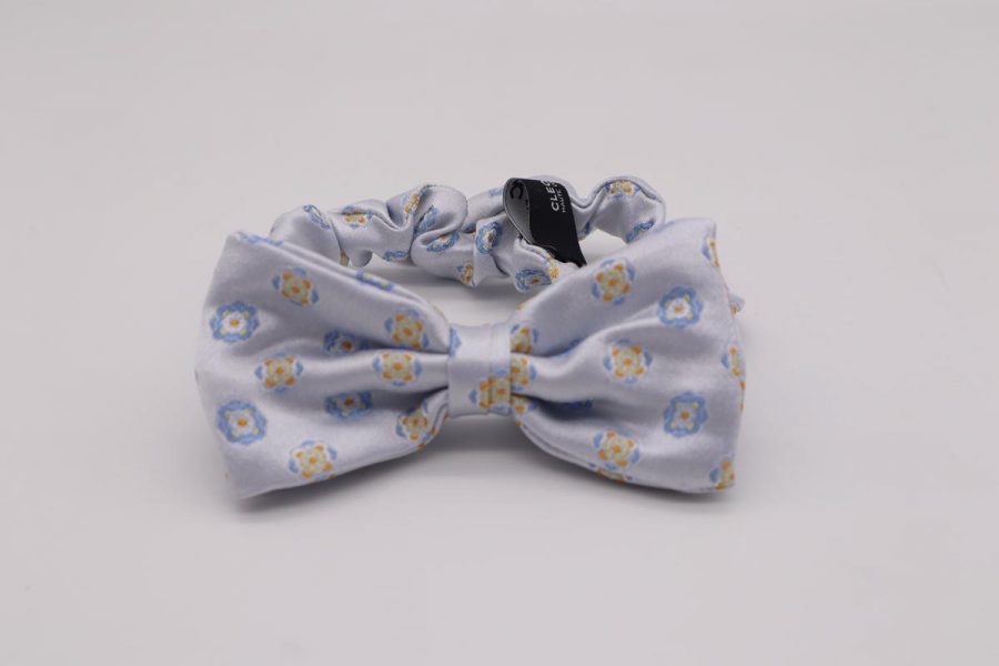 Light blue bow ties papillon glamourous pure silk 100% Coconut by Cleofe Finati