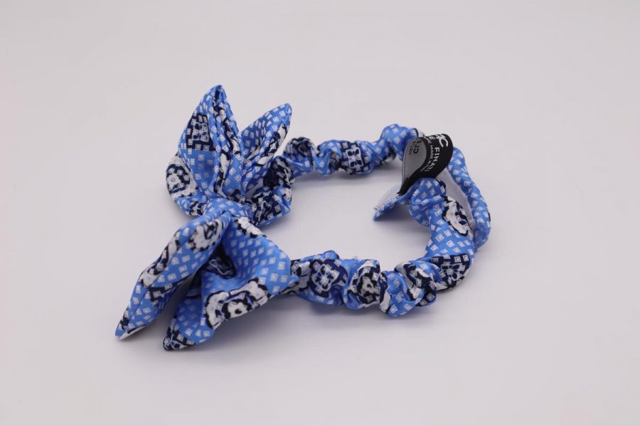 Cravattino / papillon glamour azzurro in seta pura Apricot by Cleofe Finati