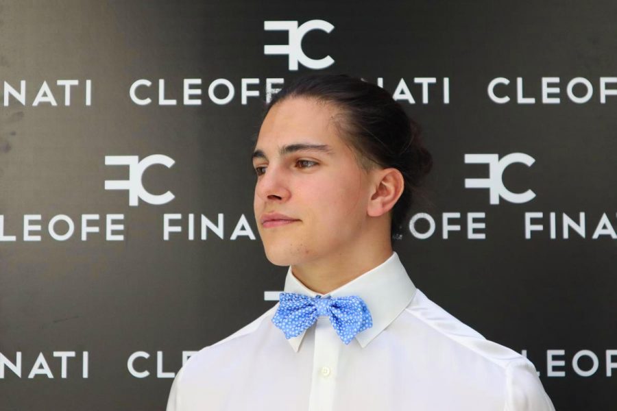 Light blue bow ties papillon glamourous pure silk 100% Melon by Cleofe Finati