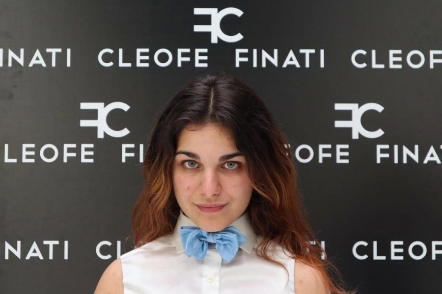 Man's light blue bow tie woman's papillon little boys and girls' bow tie Pear Made in Italy 100% by Cleofe Finati