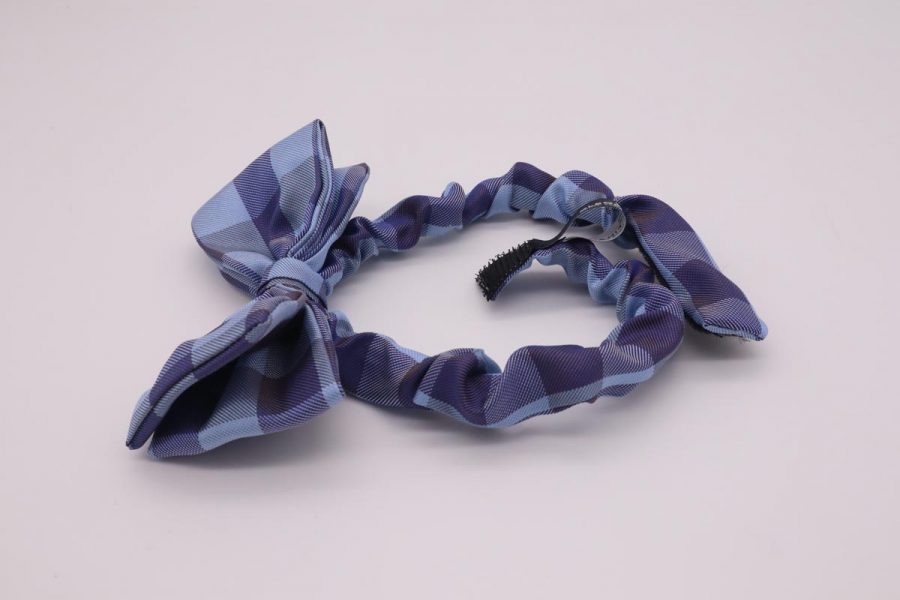 Blue bow ties papillon glamourous pure silk 100% Plum by Cleofe Finati