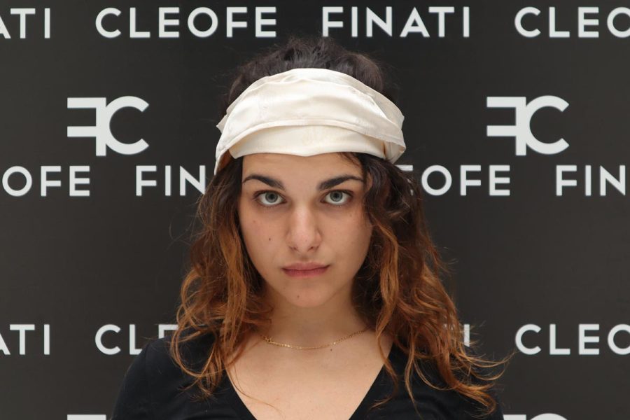 Fascia per capelli panna in seta Made in Italy Biancospino by Cleofe Finati