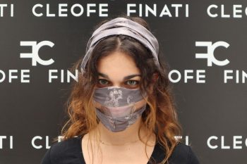 Silk glamorous Deaf-friendly Mask Camelia by Cleofe Finati