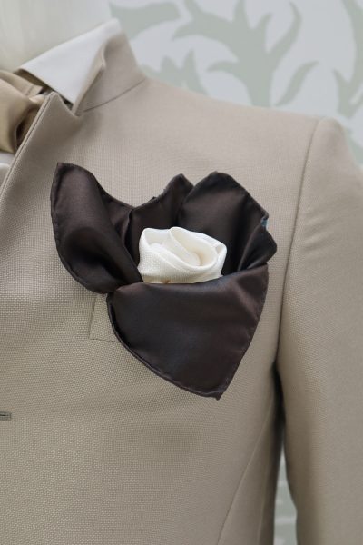 Fashion havana wedding suit jacket 100% made in Italy by Cleofe Finati