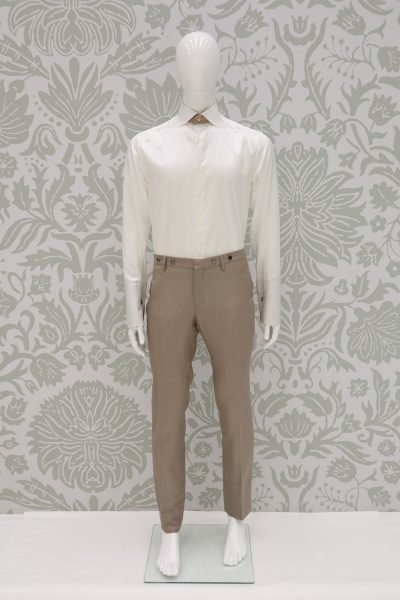 Pantalone abito da sposo fashion havana made in Italy 100% by Cleofe Finati