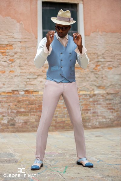 Abito da sposo fashion rosa made in Italy 100% by Cleofe Finati