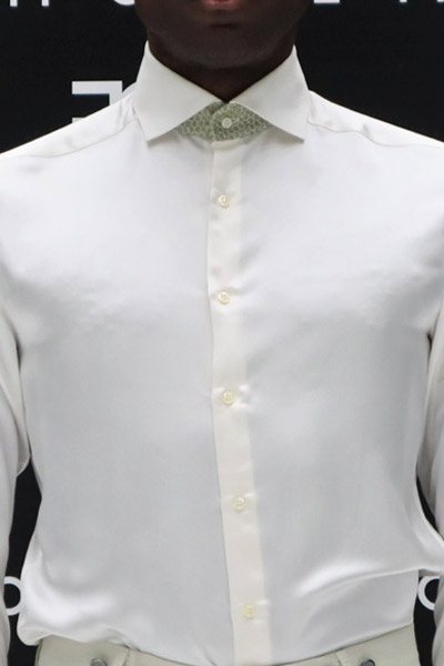 Camicia panna abito da sposo bianco verde made in Italy 100% by Cleofe Finati
