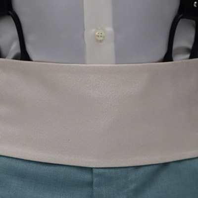 Cintura fascia in tessuto abito da sposo classico verde acqua made in Italy 100% by Cleofe Finati