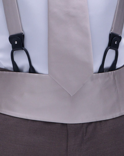 Cintura fascia in tessuto marrone abito da sposo fashion marrone made in Italy 100% by Cleofe Finati