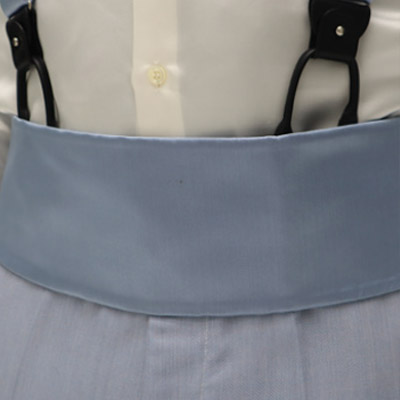 Cintura fascia in tessuto abito da sposo fashion azzurro cielo made in Italy 100% by Cleofe Finati