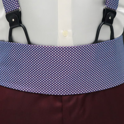 Cintura fascia in tessuto abito da sposo fashion bordeaux made in Italy 100% by Cleofe Finati
