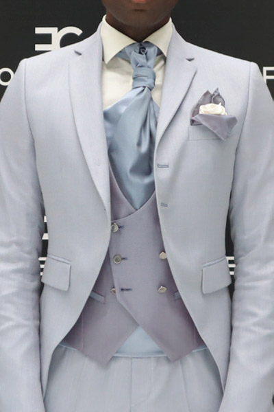 Wedding suit fashion jacket blue sky 100% made in Italy by Cleofe Finati