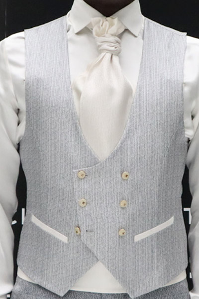 Waistcoat vest grey glamorous men's suit 100% made in Italy by Cleofe Finati